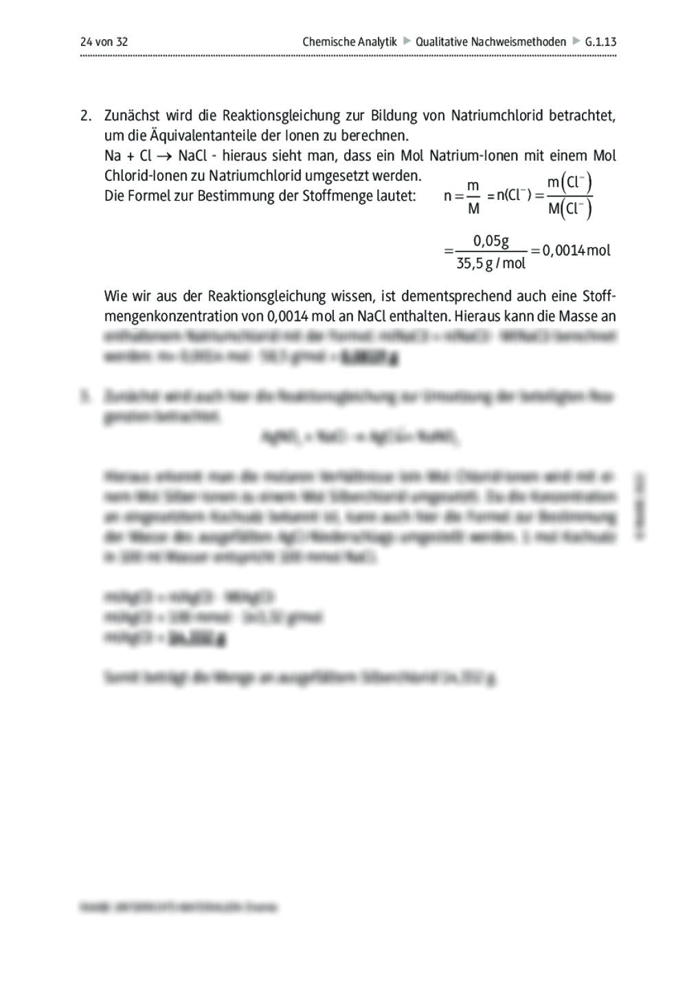 Chemische Analytik Qualitative Und Quantitative Nachweismethoden