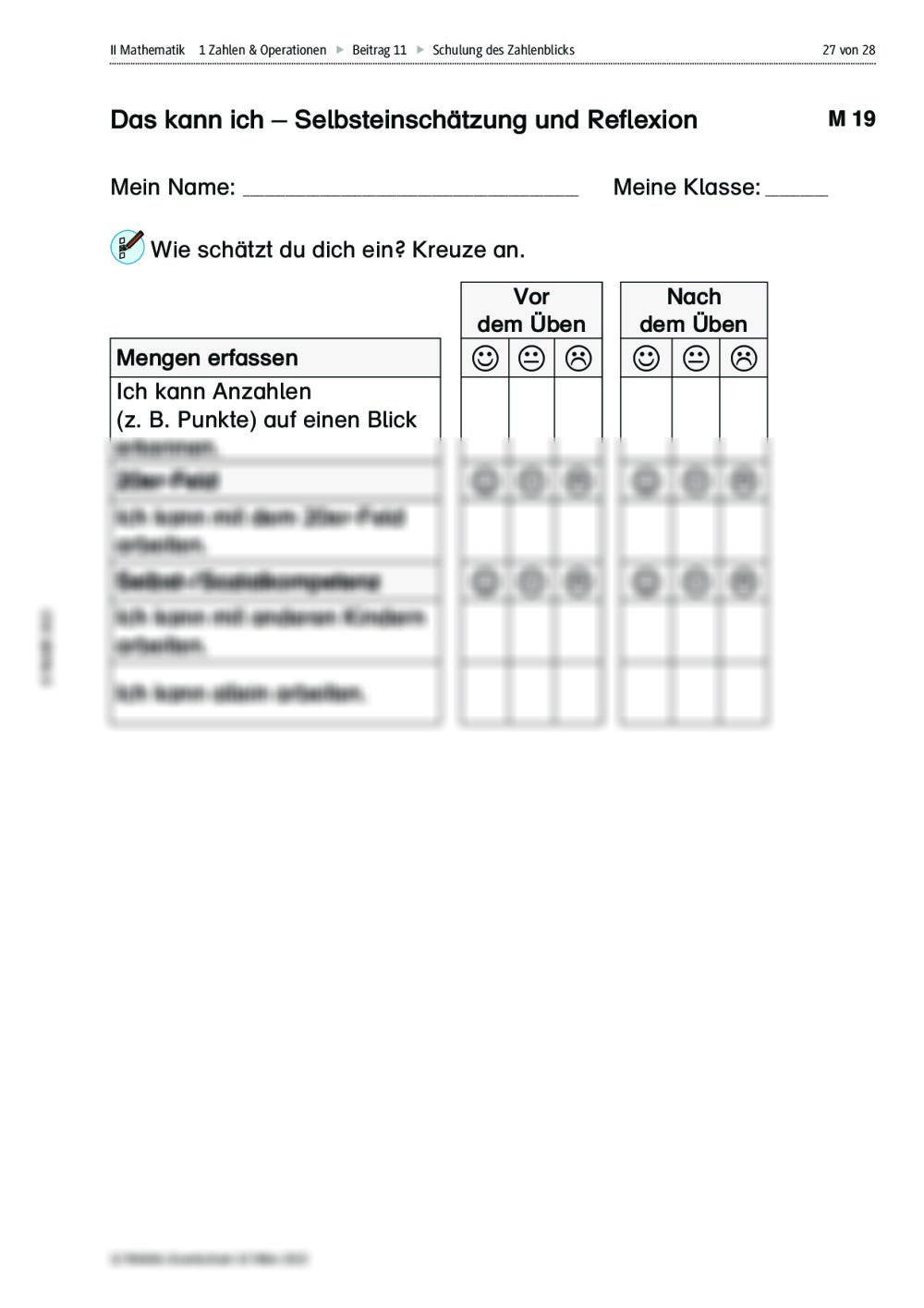 Schulung Des Zahlenblicks Im ZR Bis 20 RAAbits Online