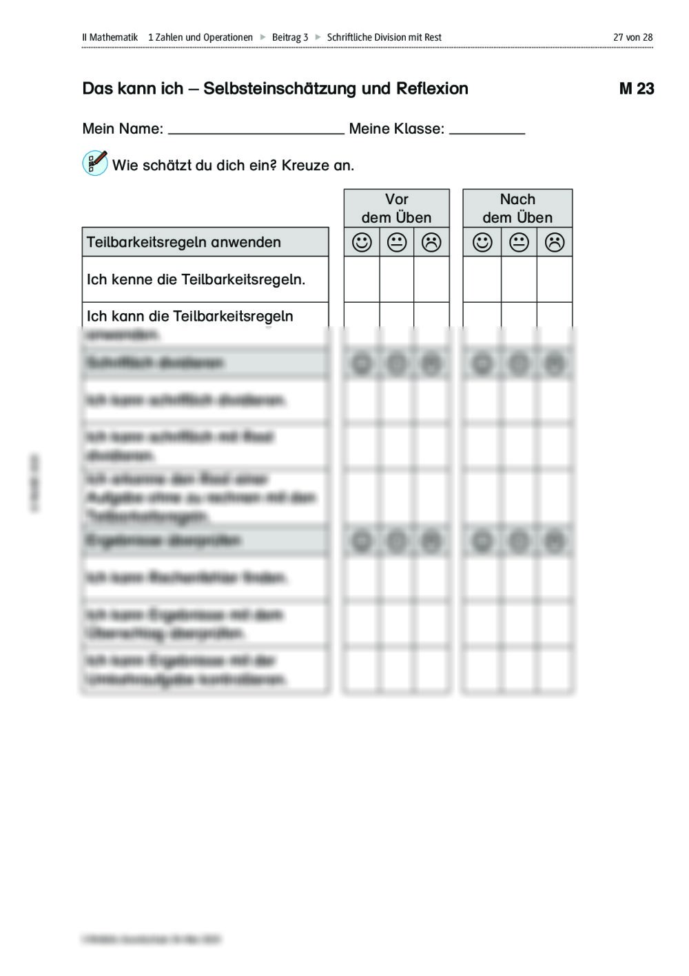 Schritt F R Schritt Zur Schriftlichen Division Mit Rest Raabits Online