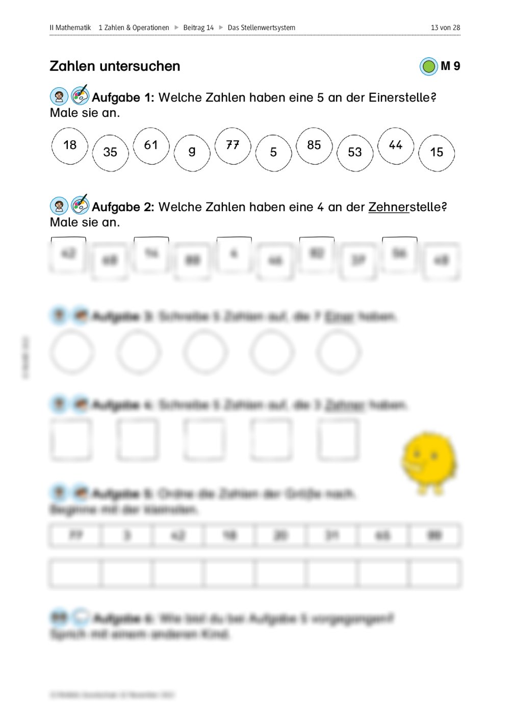 Das Stellenwertsystem Im Zahlenraum Bis Raabits Online