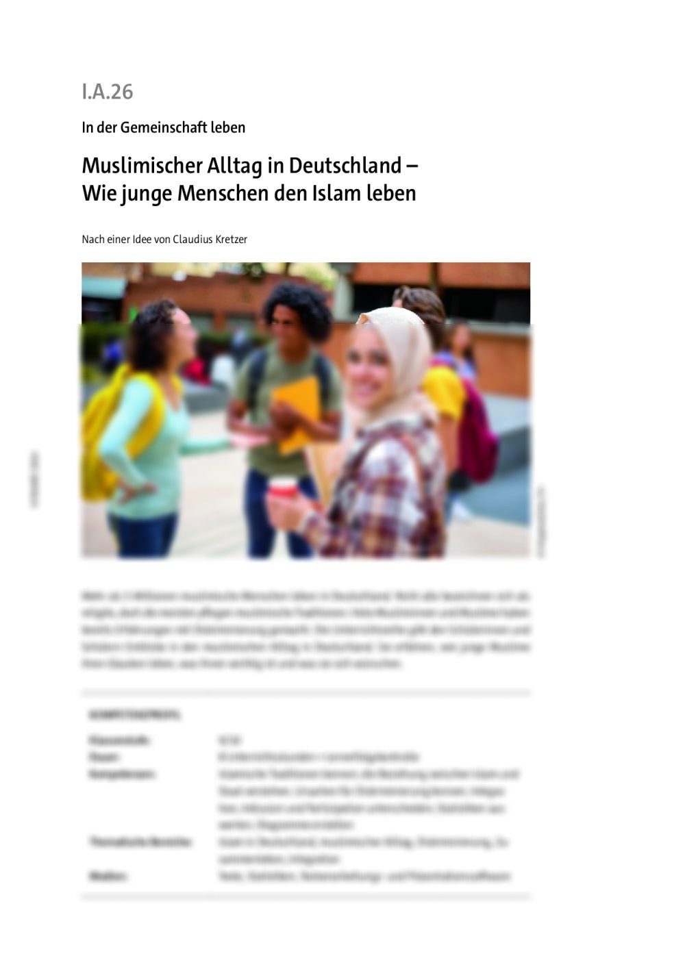 Muslimischer Alltag in Deutschland  - Seite 1