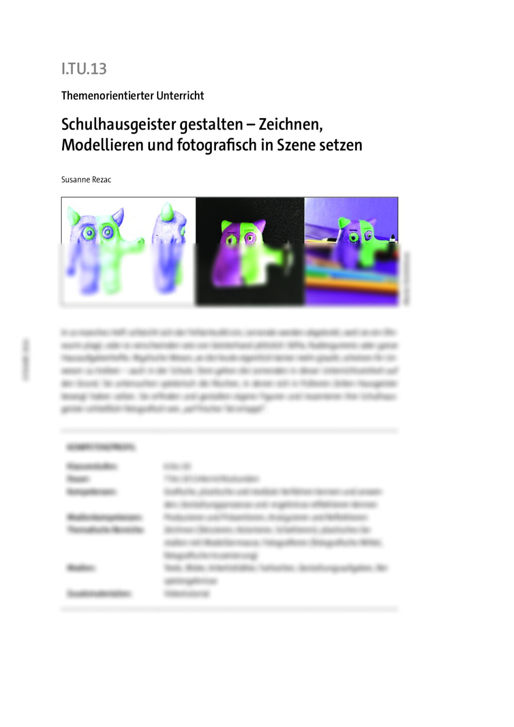 Schulhausgeister gestalten - Seite 1