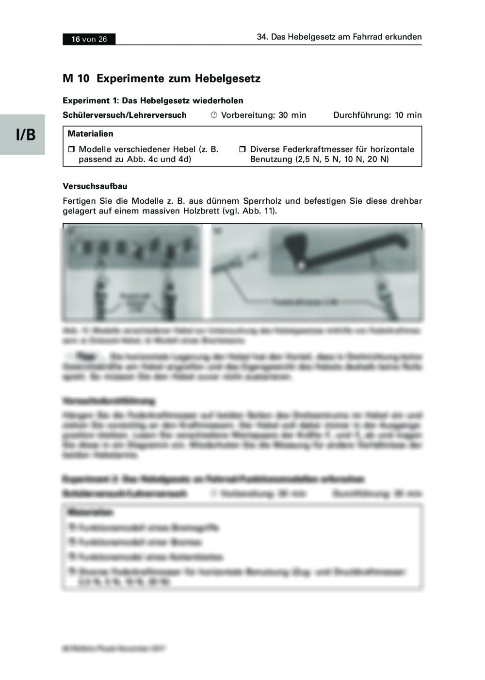 Das Hebelgesetz am Fahrrad erkunden RAAbits Online