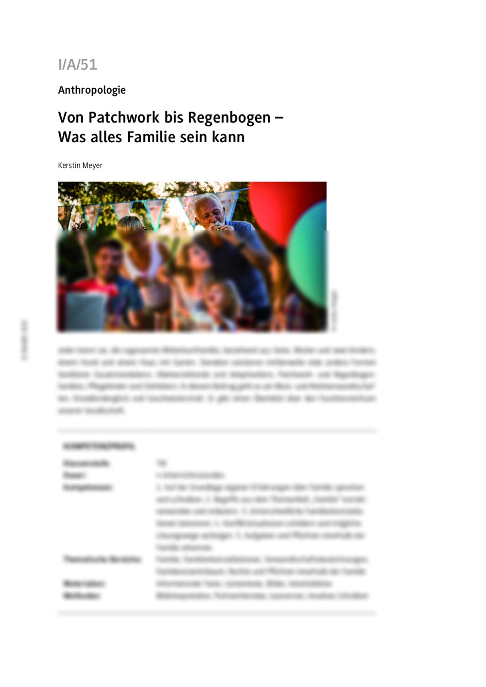 Patchworkfamilien und andere Formen des Zusammenlebens - Seite 1