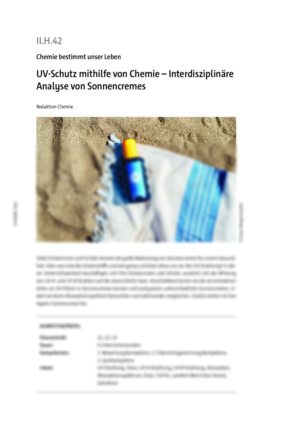 UV-Schutz mithilfe von Chemie - Seite 1