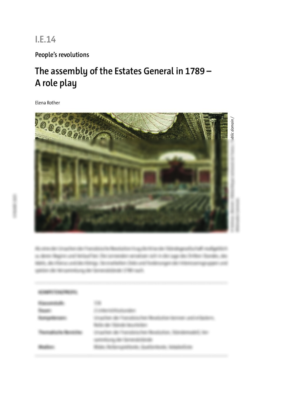 The assembly of the Estates General in 1789  - Seite 1