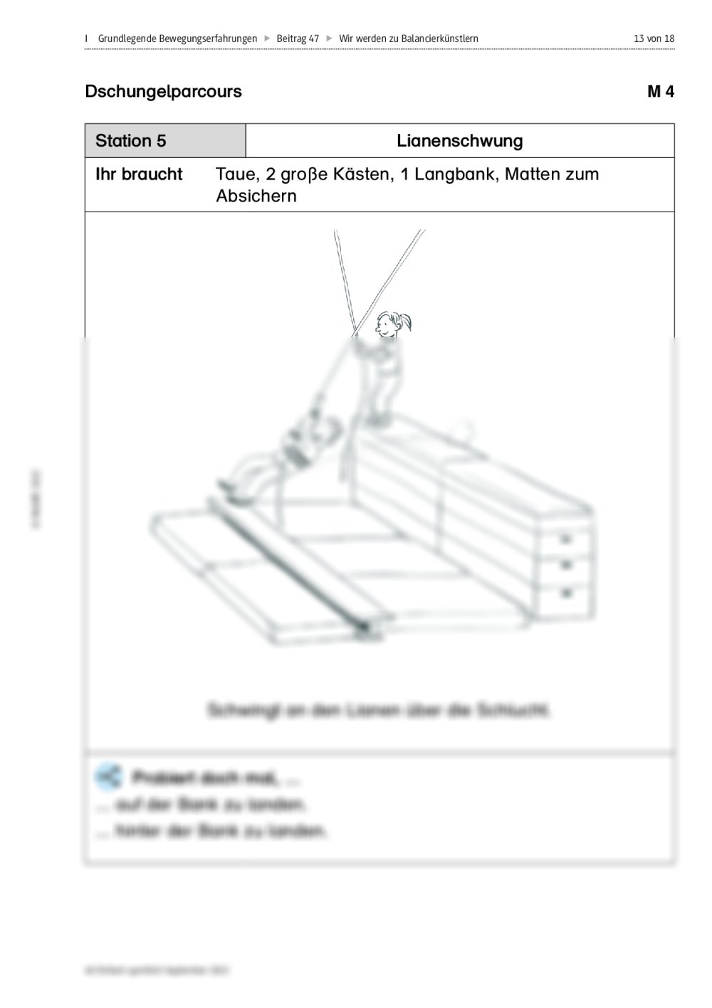 Erproben Und Vertiefen Der Gleichgewichtsfähigkeit | RAAbits Online