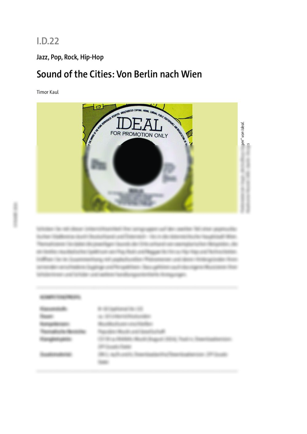 Sound of the Cities: Von Berlin nach Wien - Seite 1