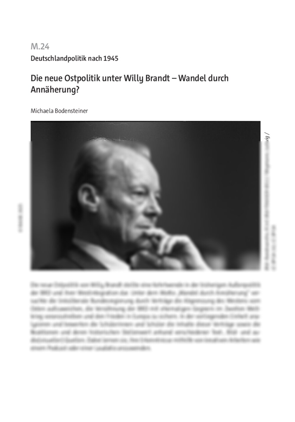 Die neue Ostpolitik unter Willy Brandt - Seite 1