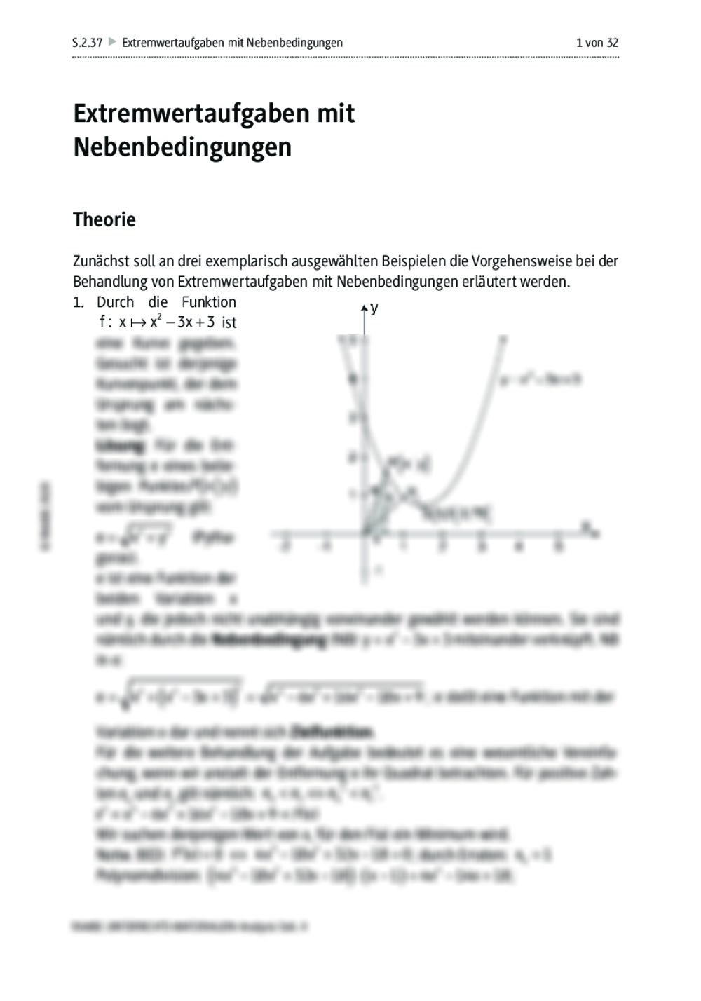 Extremwertaufgaben Mit Nebenbedingungen | RAAbits Online