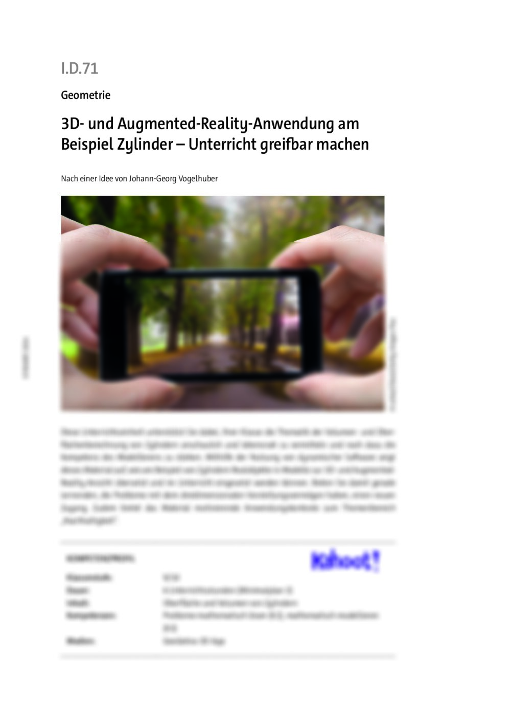 3D- und Augmented-Reality-Anwendungnwendung am Beispiel Zylinder - Seite 1