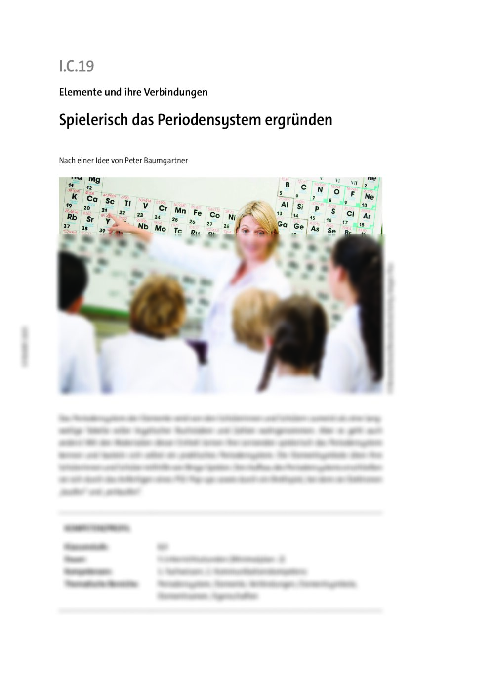 Spielerisch das Periodensystem ergründen - Seite 1