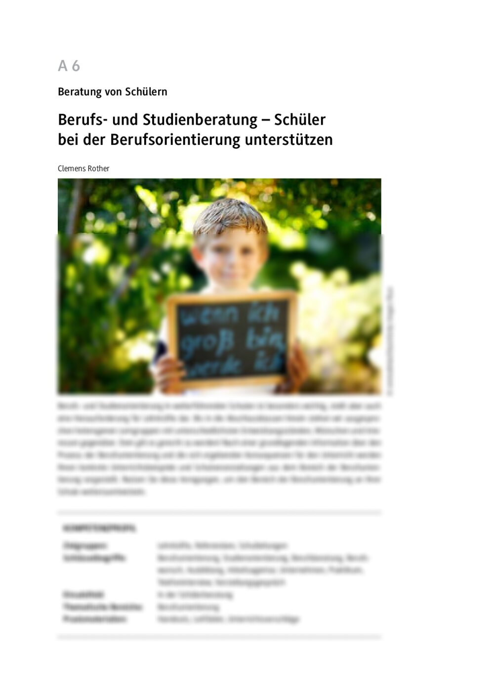 Schüler bei der Berufsorientierung unterstützen - Seite 1