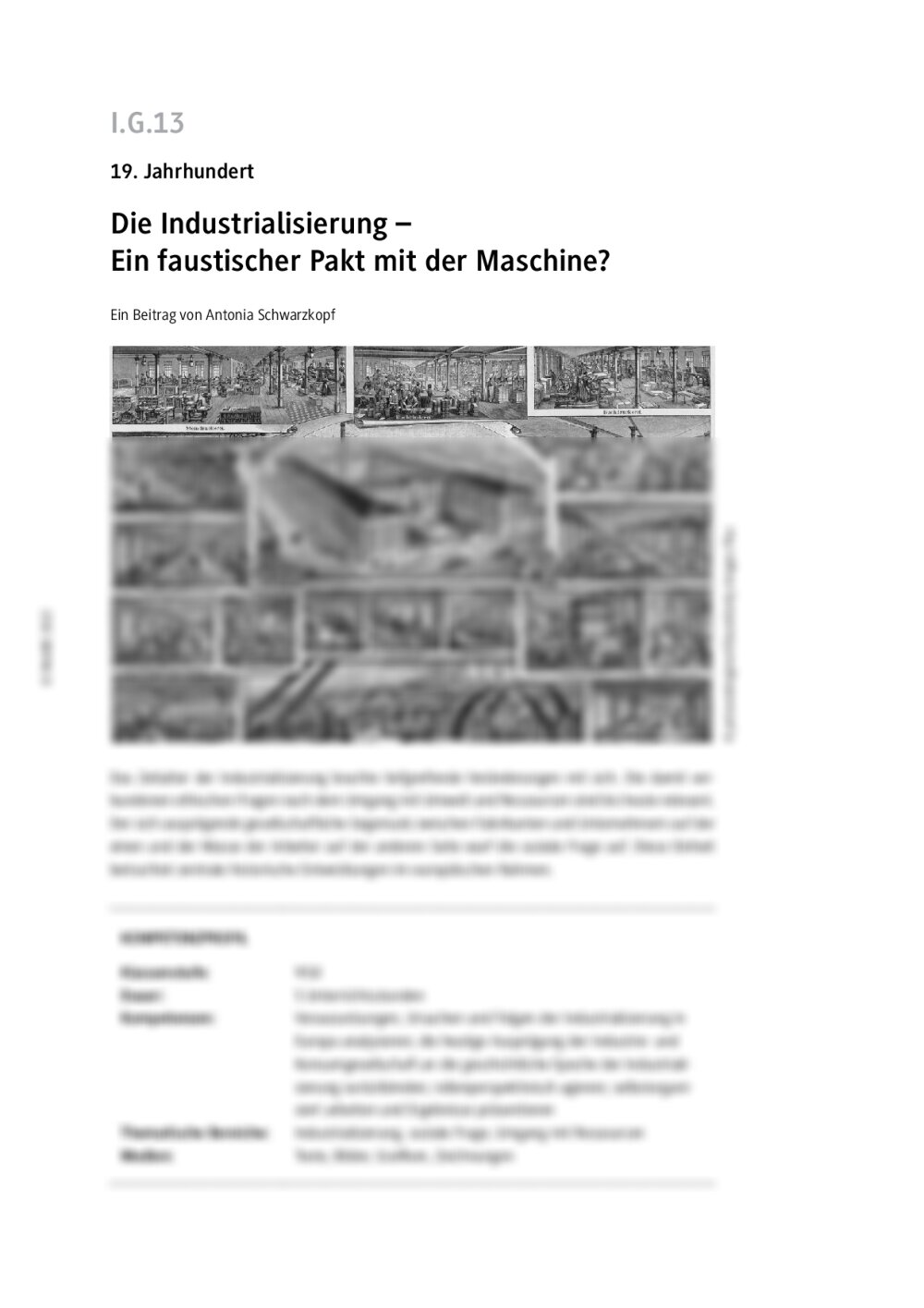 Die Industrialisierung  - Seite 1