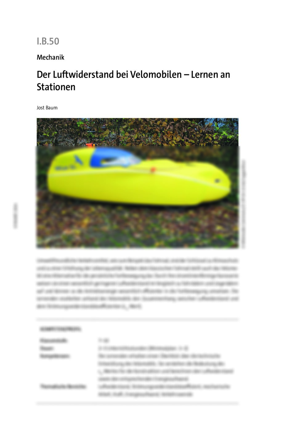 Der Luftwiderstand bei Velomobilen  - Seite 1