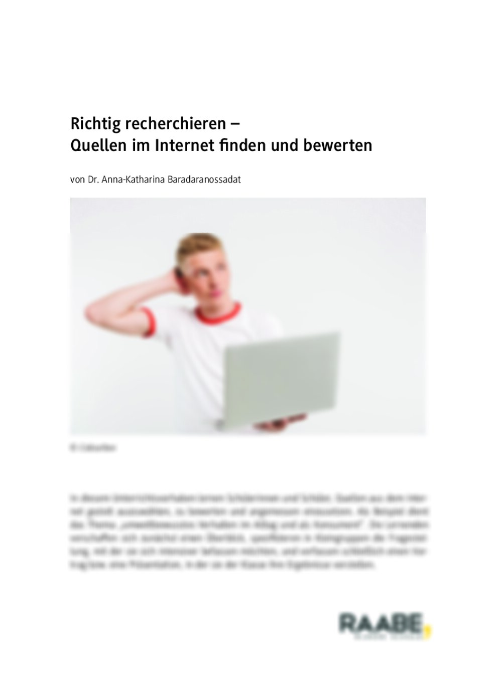 Quellen im Internet finden und bewerten - Seite 1