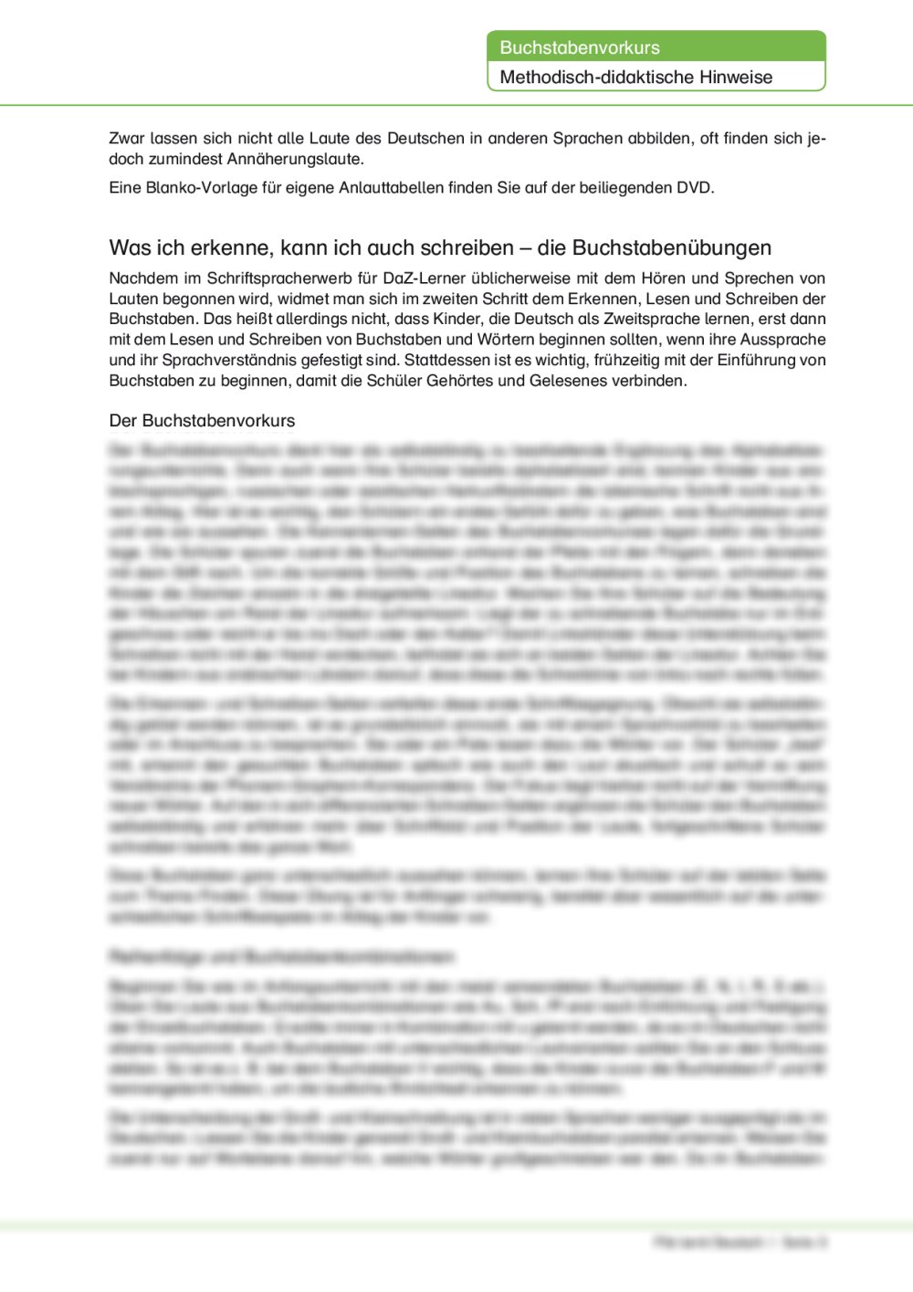 Methodisch-didaktische Hinweise Zum Buchstabenvorkurs | RAAbits Online