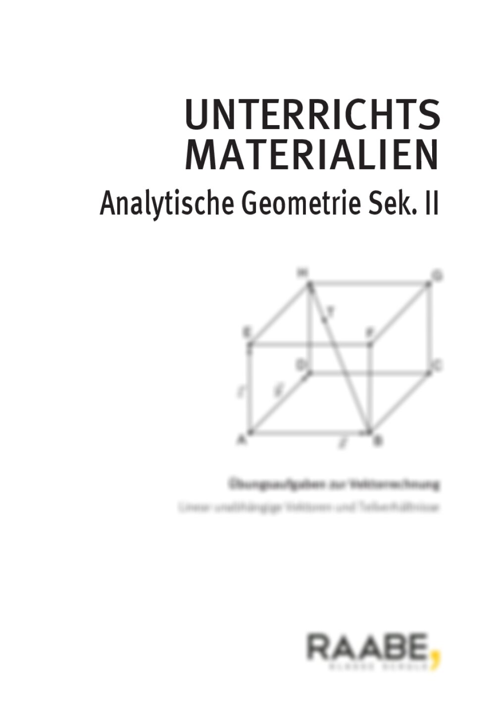 Übungsaufgaben zur Vektorrechnung - Seite 1