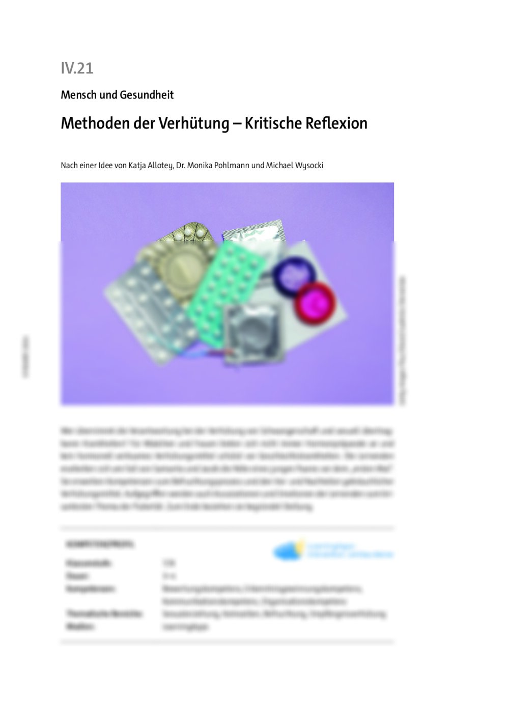 Methoden der Verhütung - Seite 1