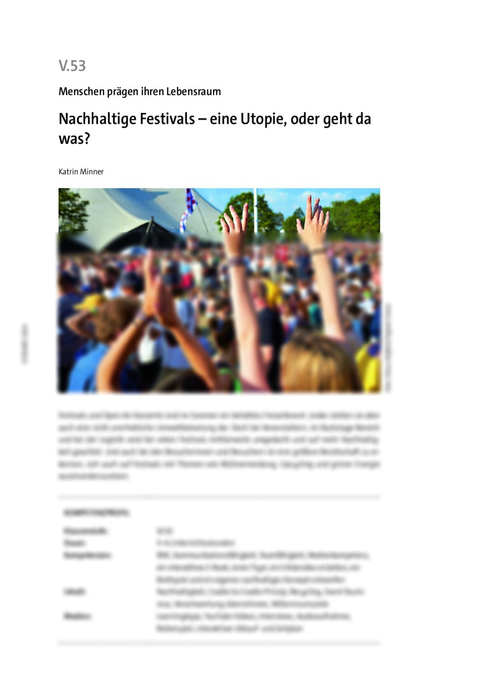 Nachhaltige Festivals  - Seite 1