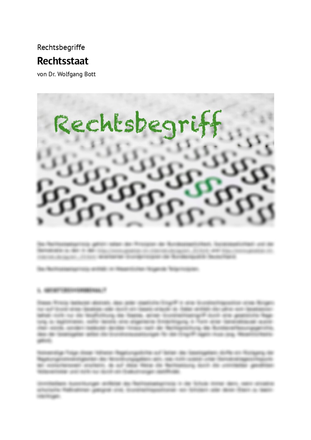 Rechtsbegriff: Rechtsstaat - Seite 1