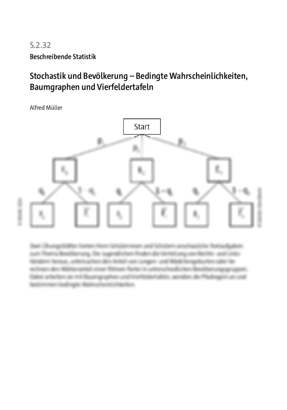 Stochastik und Bevölkerung - Seite 1