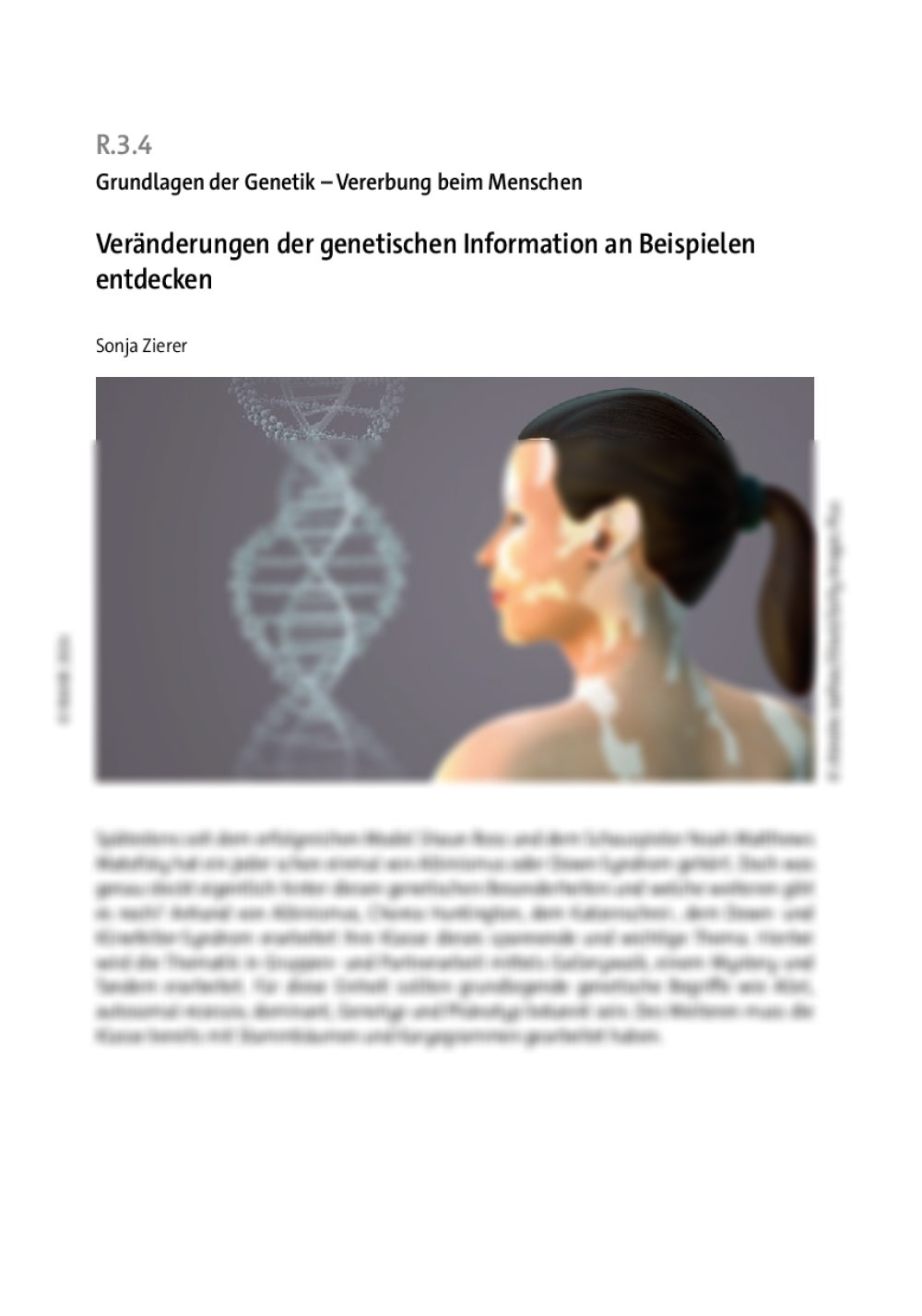 Veränderungen der genetischen Information an Beispielen entdecken - Seite 1