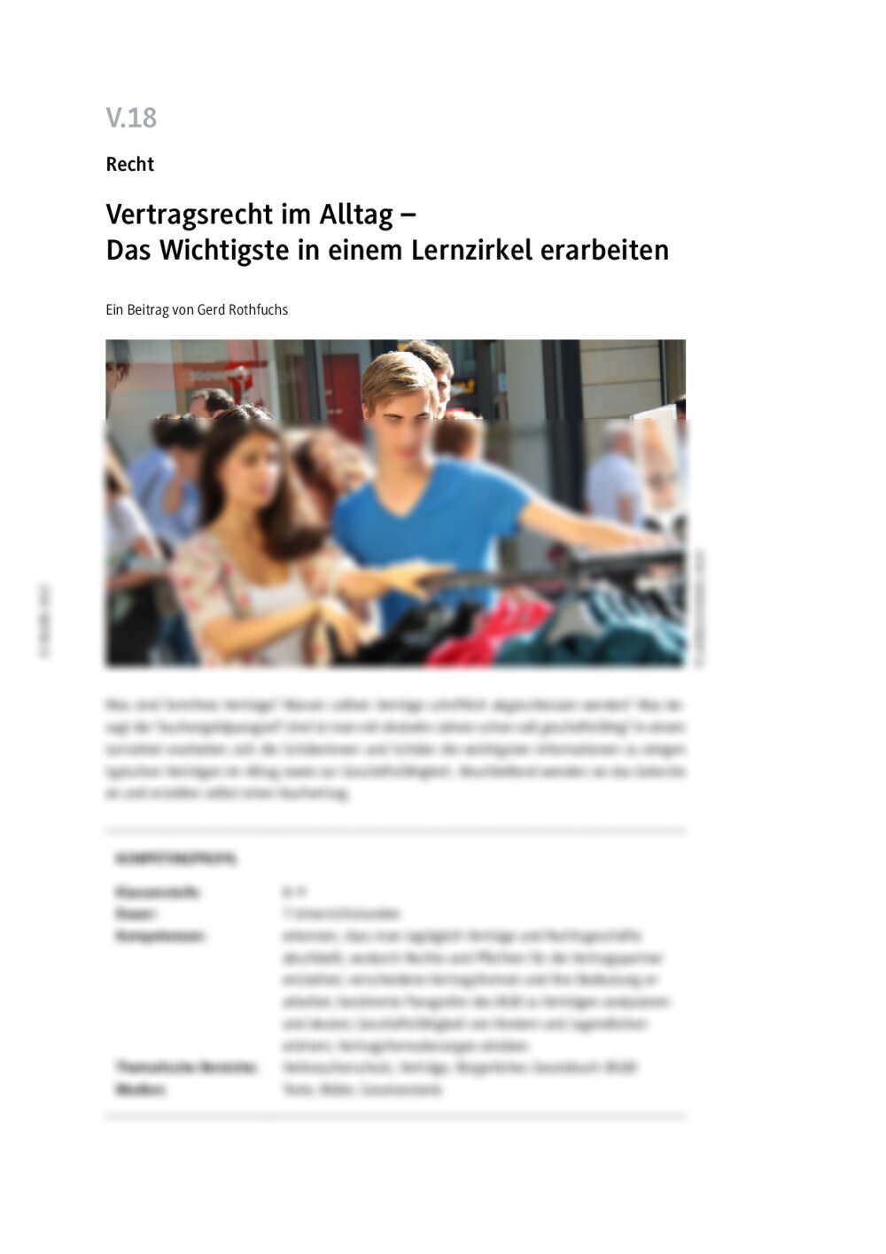 Vertragsrecht im Alltag  - Seite 1