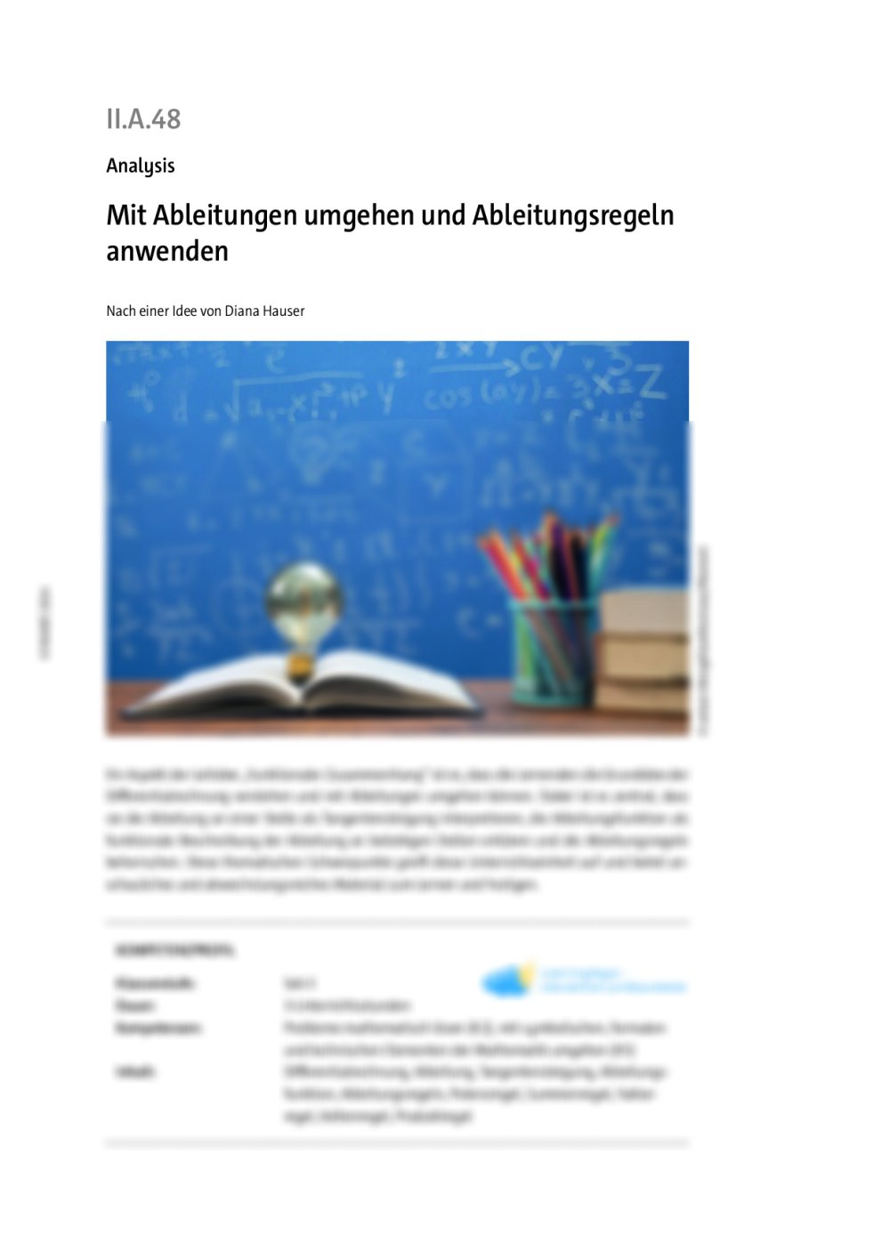 Mit Ableitungen umgehen und Ableitungsregeln anwenden - Seite 1