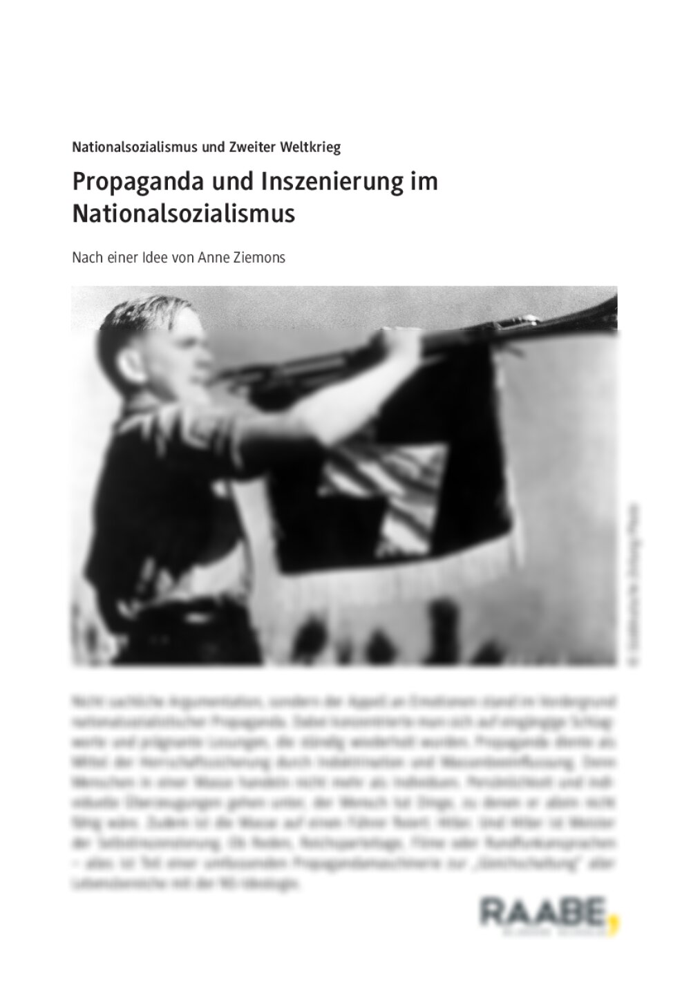 Propaganda und Inszenierung im Nationalsozialismus - Seite 1