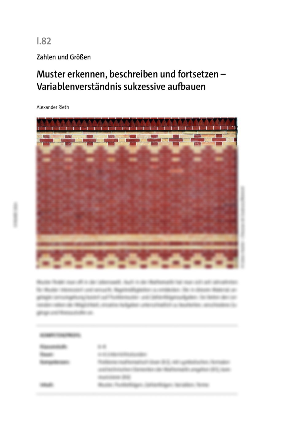 Muster erkennen, beschreiben und fortsetzen  - Seite 1