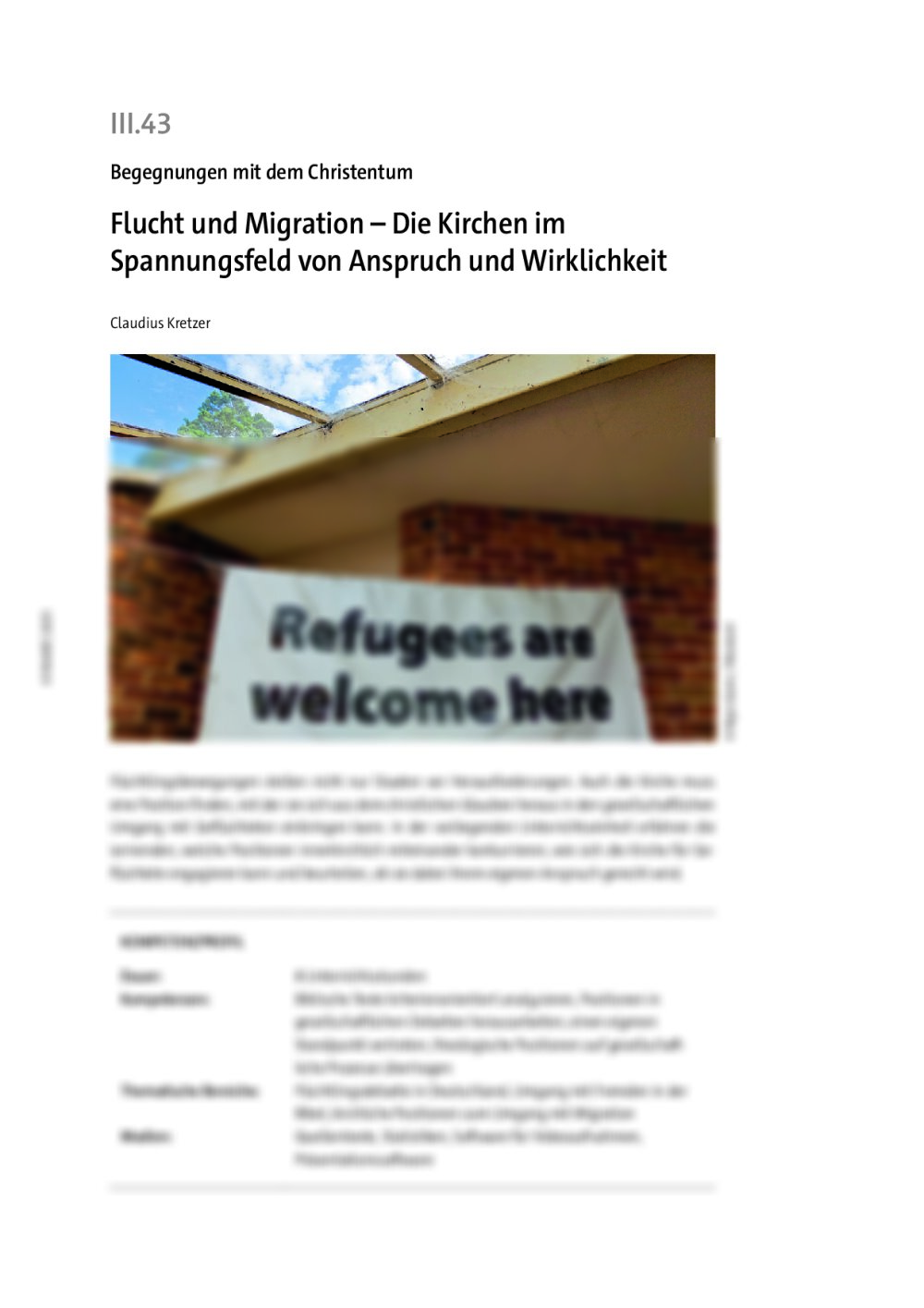 Flucht und Migration  - Seite 1