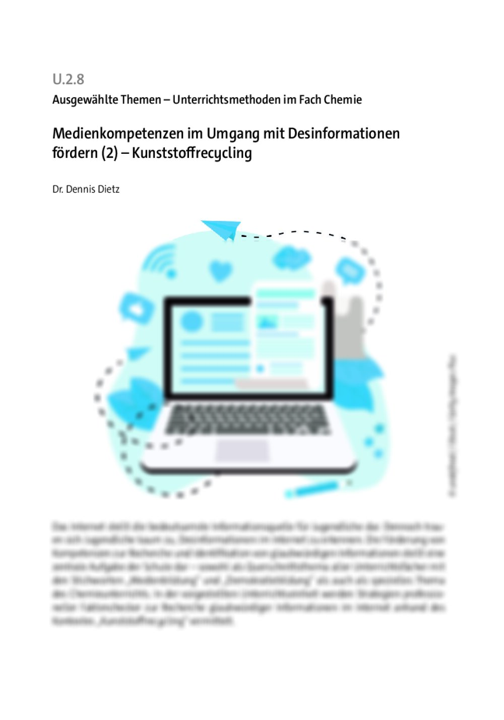 Medienkompetenzen im Umgang mit Desinformationen fördern (2) - Seite 1