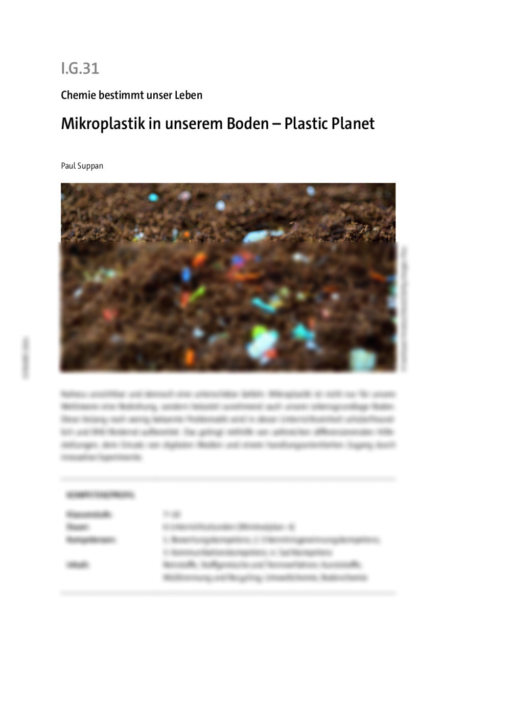 Mikroplastik in unserem Boden - Seite 1