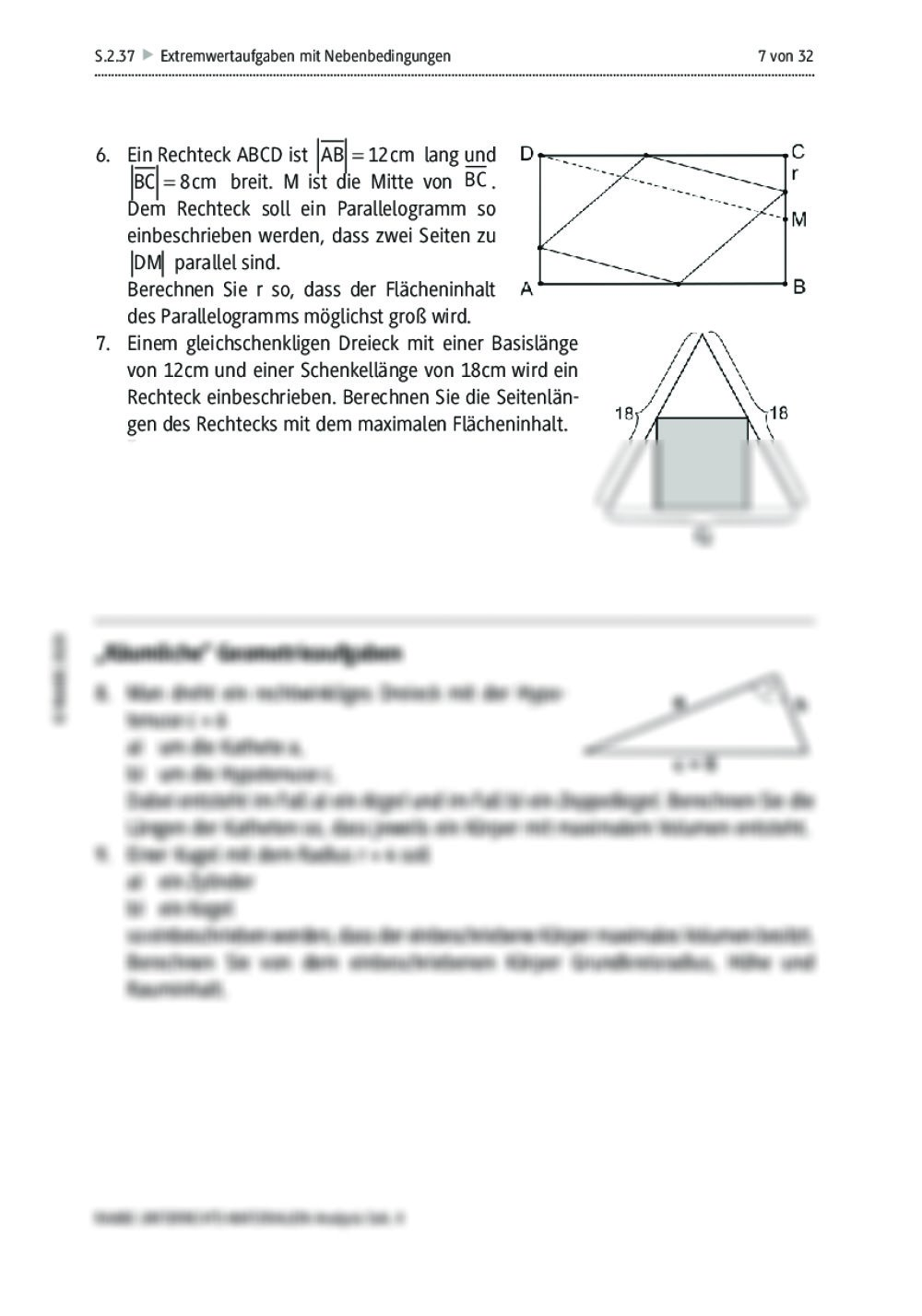 Extremwertaufgaben Mit Nebenbedingungen | RAAbits Online