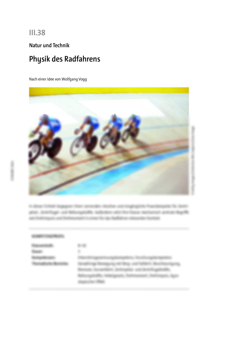 Physik des Radfahrens  - Seite 1