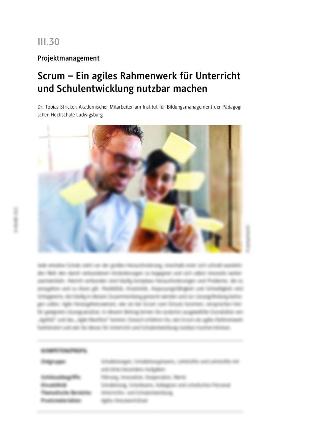 Scrum – ein agiles Rahmenwerk für Unterricht und Schulentwicklung - Seite 1