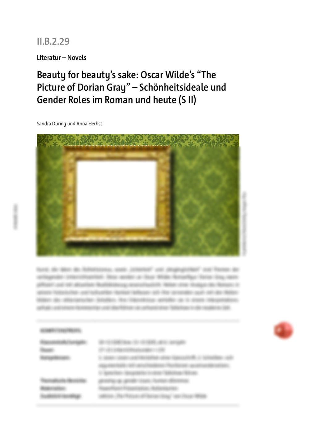 Beauty for beauty’s sake: Oscar Wilde’s “The Picture of Dorian Gray”  - Seite 1