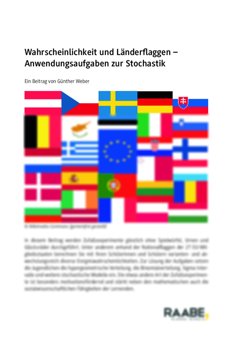 Wahrscheinlichkeit und Länderflaggen - Seite 1