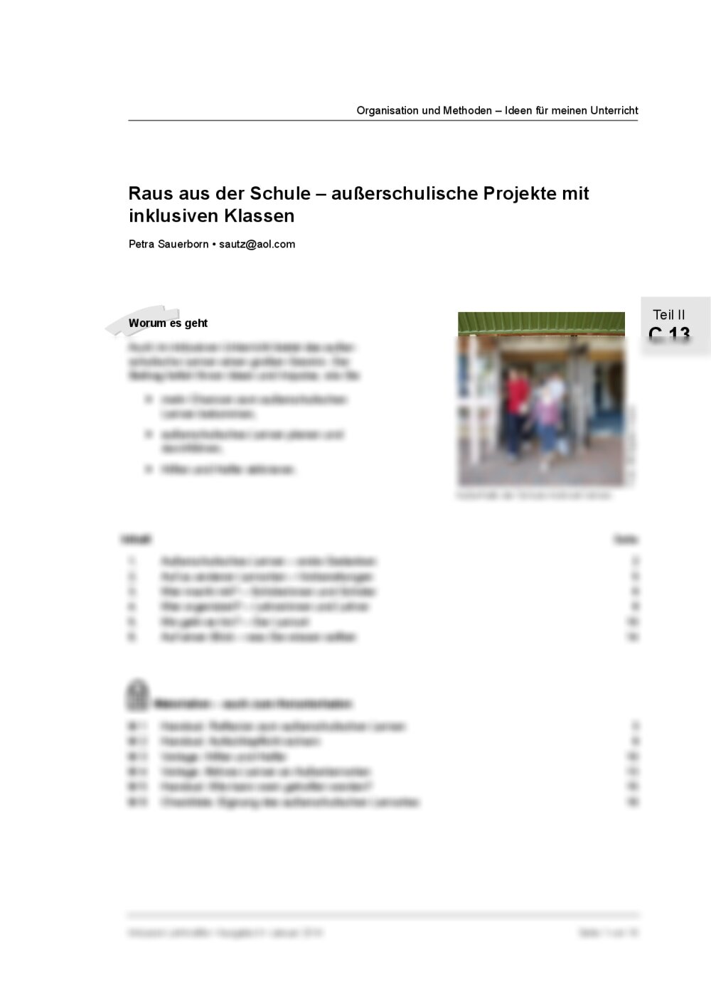 Außerschulische Projekte mit inklusiven Klassen - Seite 1