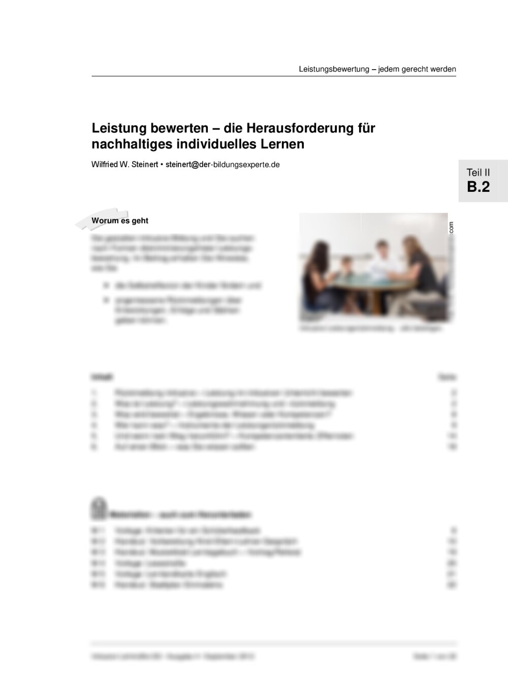 Leistungsbewertung im Kontext individuellen Lernens - Seite 1