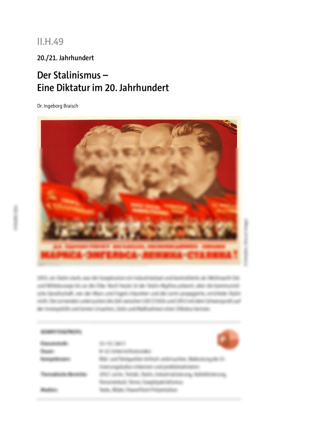 Der Stalinismus - Seite 1