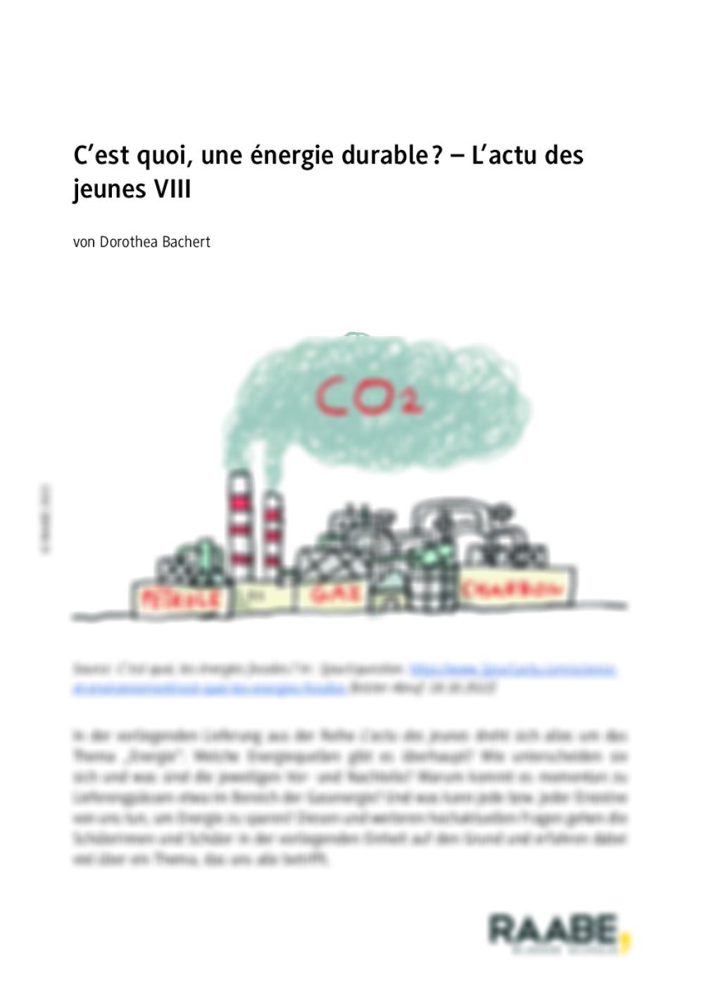 C’est quoi, l’énergie durable?  - Seite 1