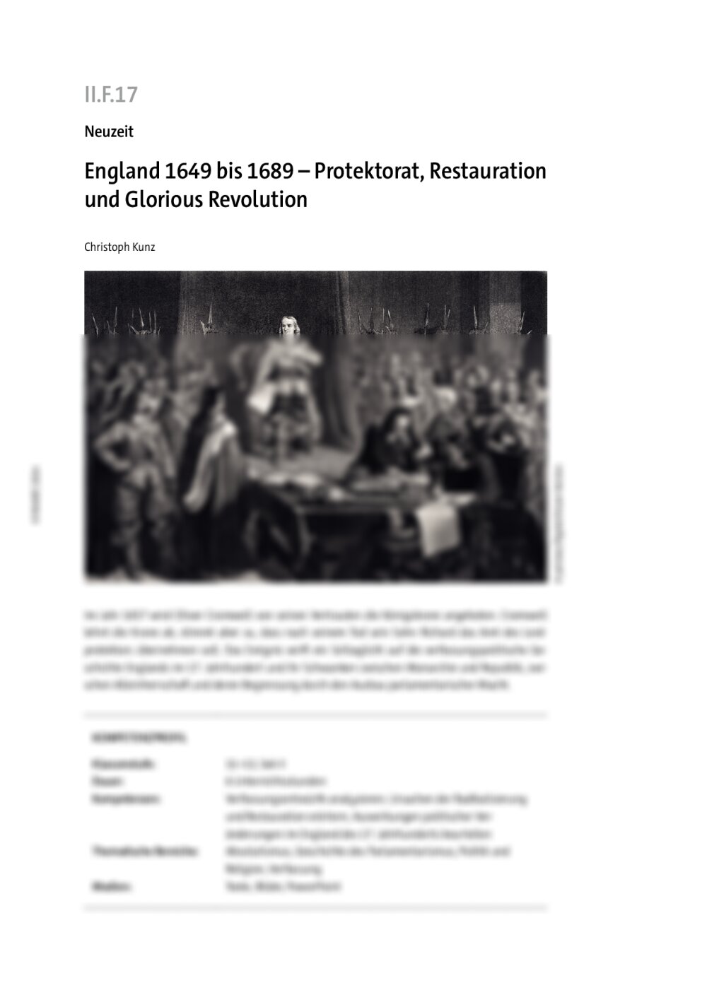 England 1649 bis 1689 - Seite 1