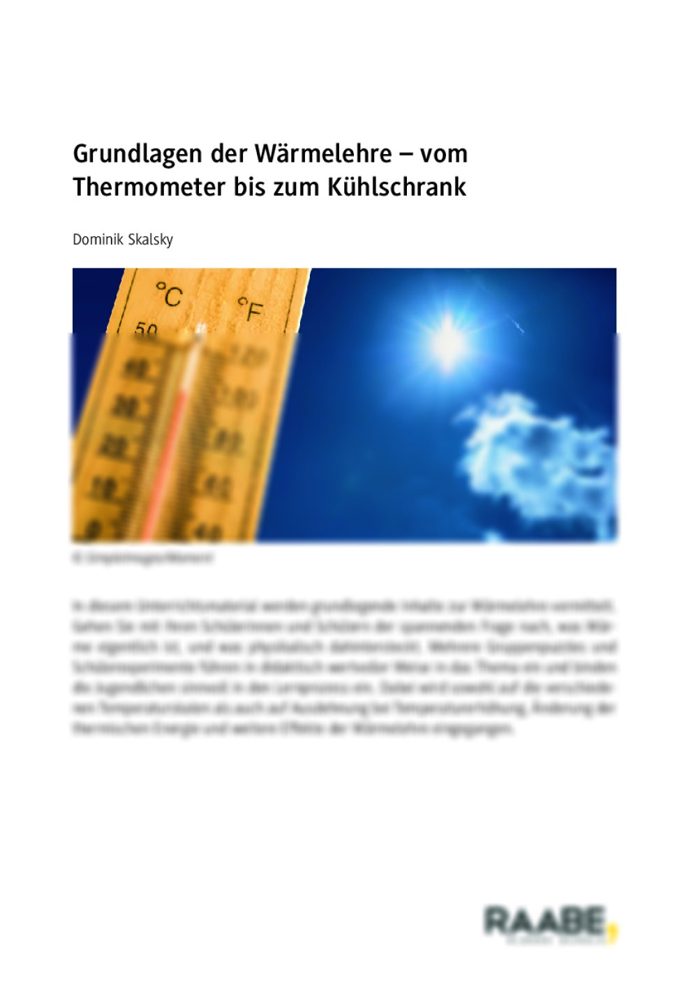 Grundlagen der Wärmelehre - Seite 1