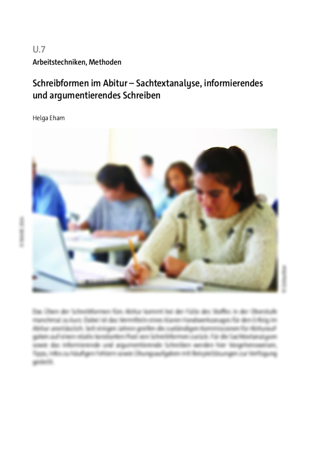 Schreibformen im Abitur  - Seite 1