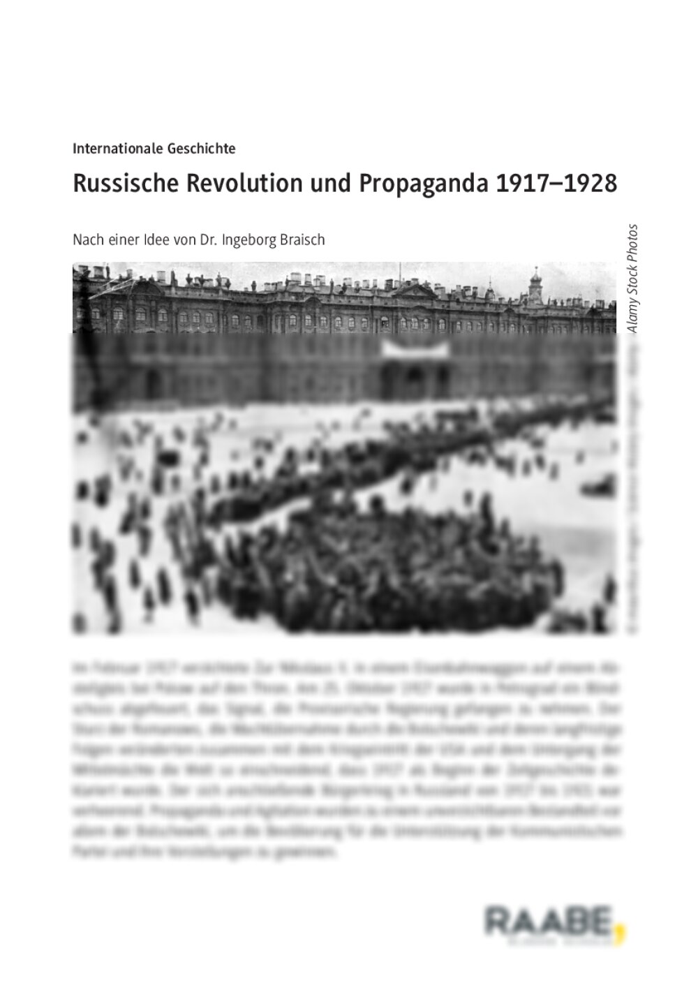 Russische Revolution und Propaganda 1917–1928 - Seite 1