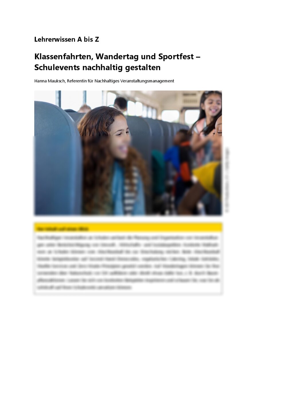 Nachhaltige Schulevents - Seite 1