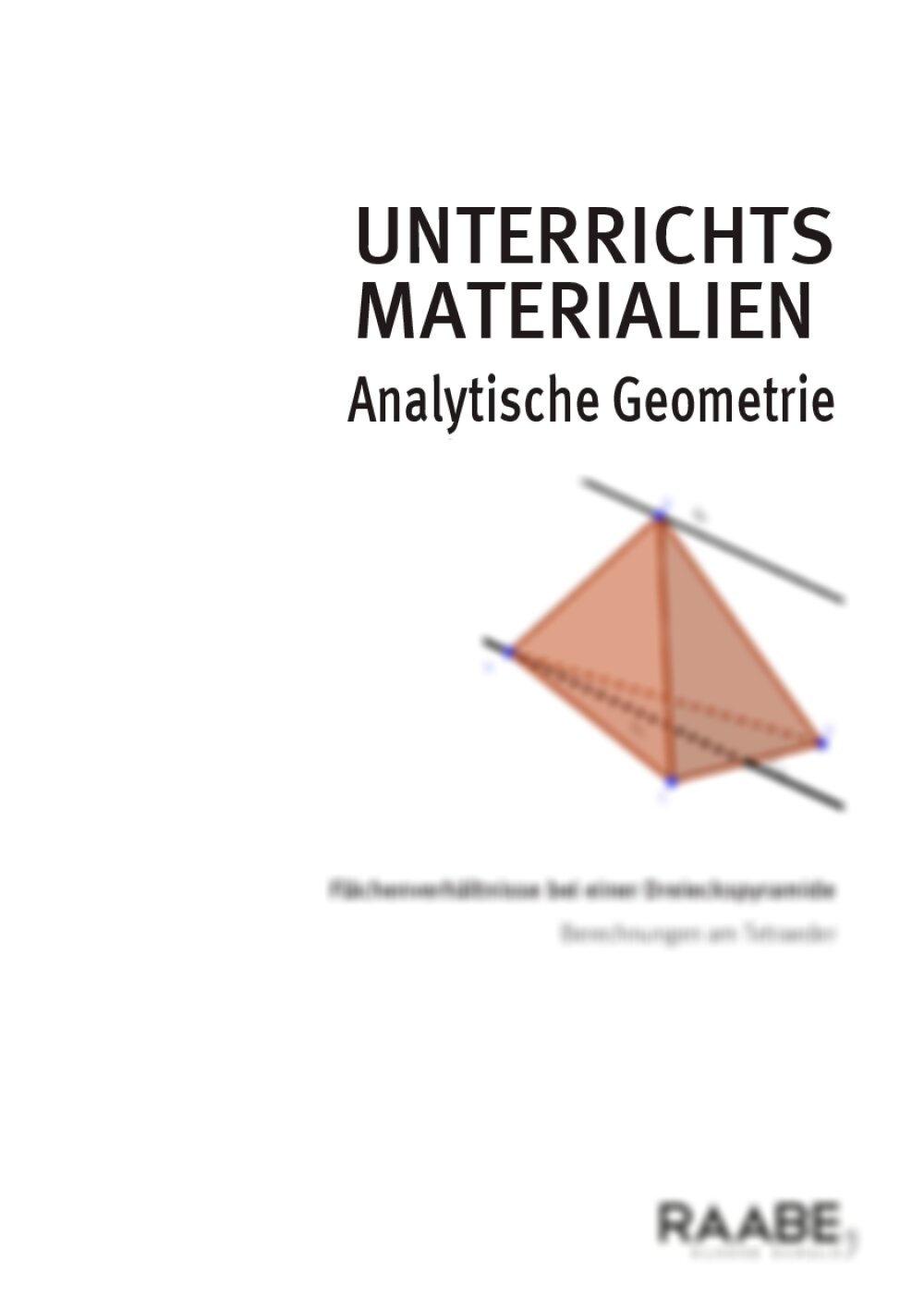 Flächenverhältnisse bei einer Dreieckspyramide - Seite 1