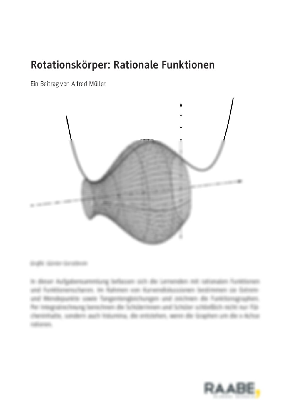 Rotationskörper: Rationale Funktionen - Seite 1